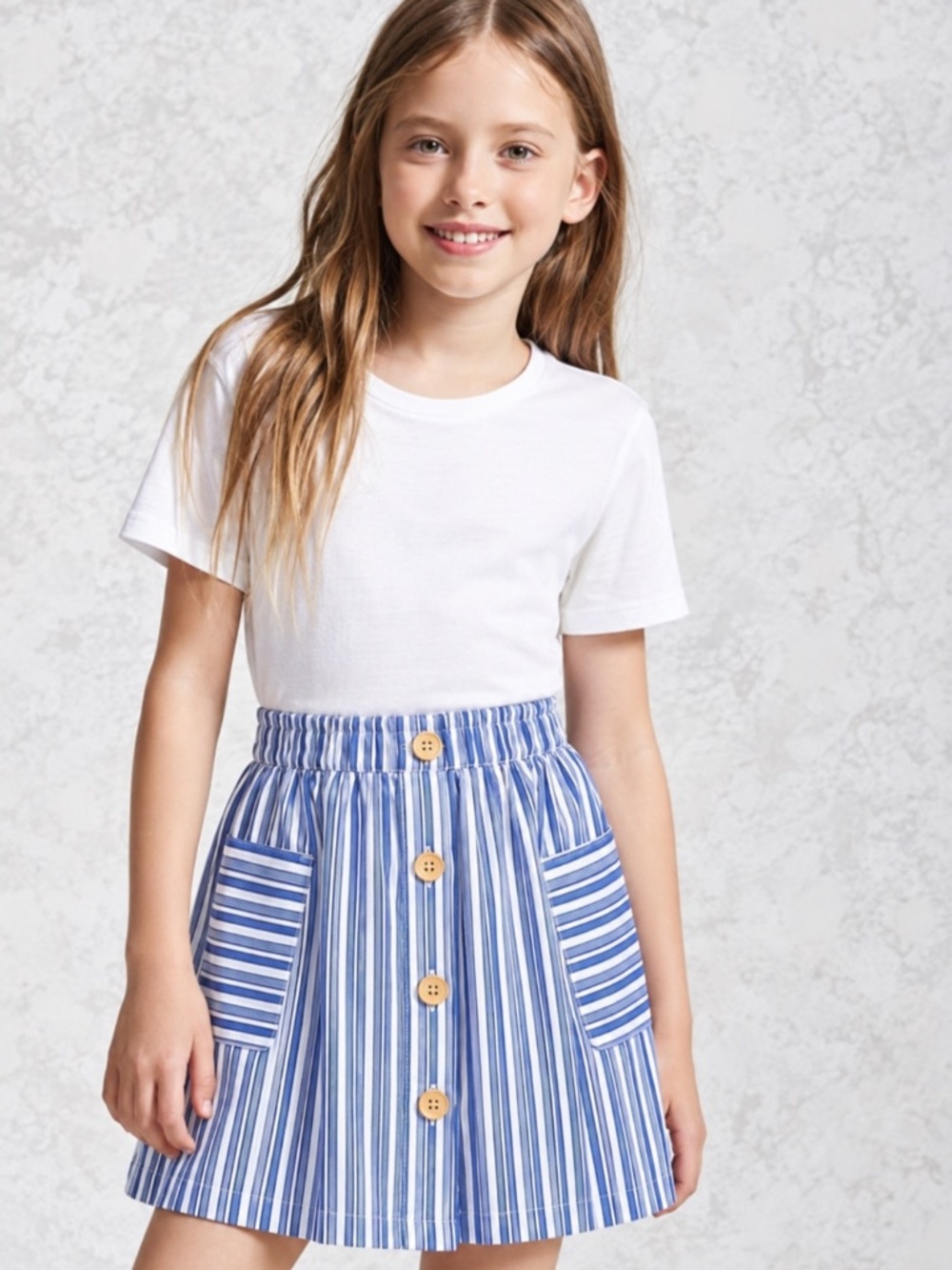 Zara girls striped skirt